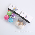 rubber band mouse plush cat ball with feather